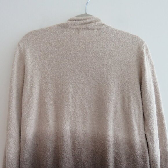 BAREFOOT DREAMS Cozy Chic Lite Ombre Calypso Wrap Open Front Cardigan Bamboo Tan - Picture 14 of 16